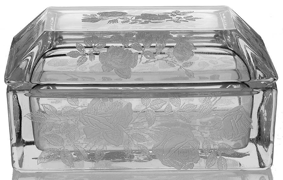 Wild Rose Cigarette Box & Lid by Duncan & Miller-1