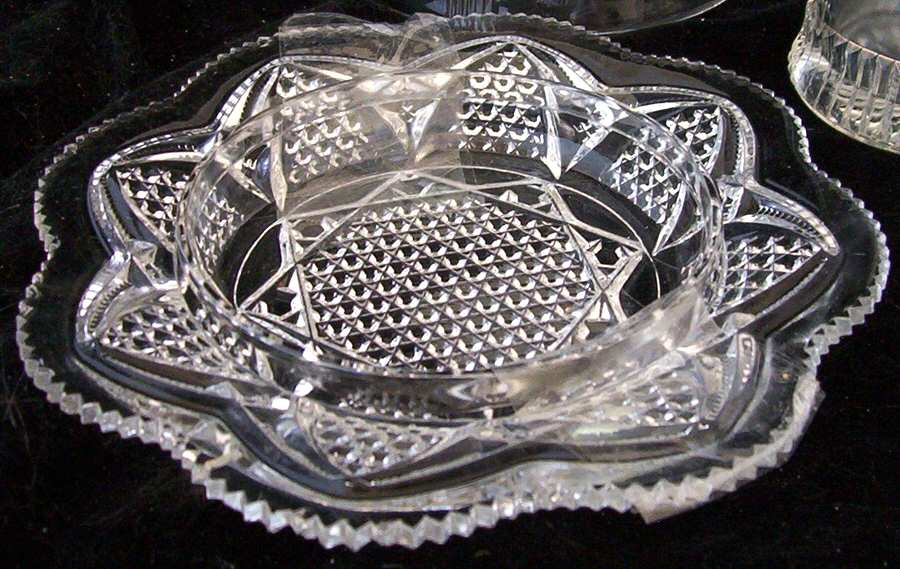 Button Arches Clear Round Butter Dish No Lid by Duncan & Miller-1