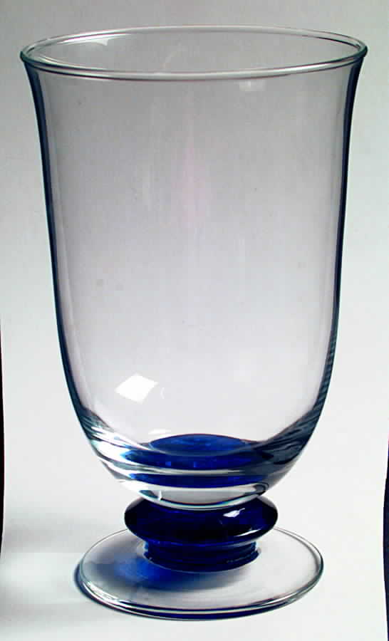 Magnum Blue (Blue Stem, Clear Bowl) 16 Oz Footed Tumbler by Denby-1