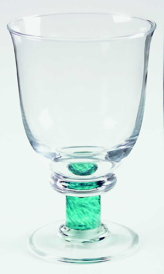 Magnum Green (Green Stem, Clear Bowl) Water Goblet by Denby-1