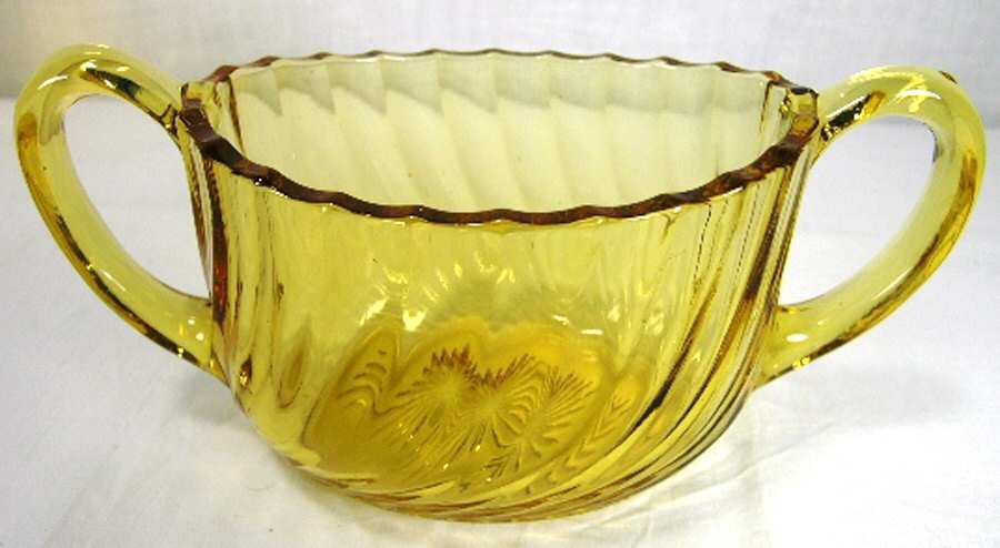Spiral Flutes Amber Open Sugar by Duncan & Miller-1