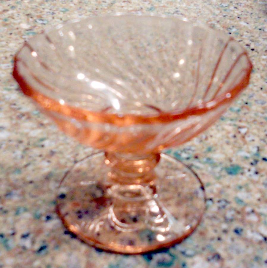 Spiral Flutes Amber Nut Cup by Duncan & Miller-1
