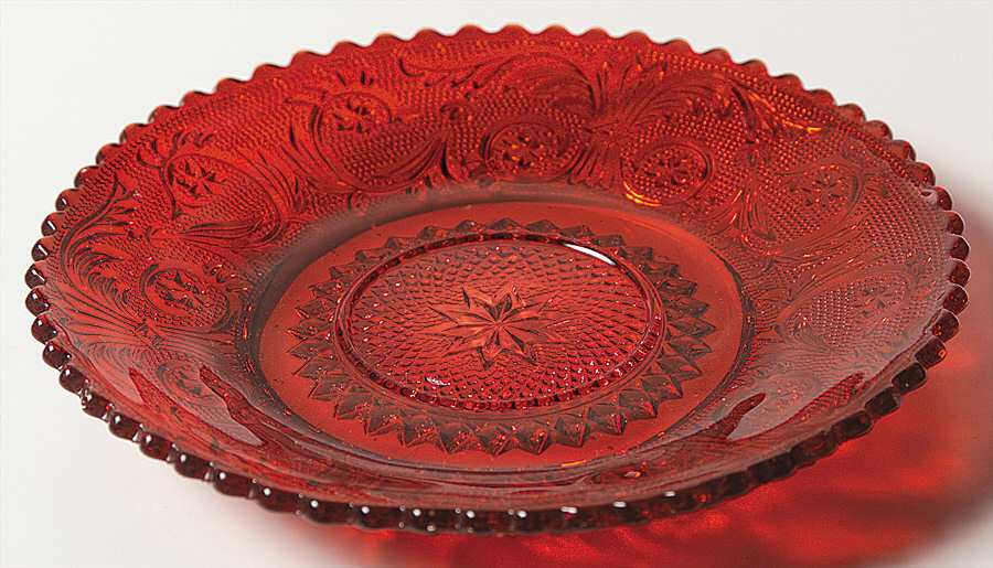 Sandwich Ruby Saucer Only by Duncan & Miller-1