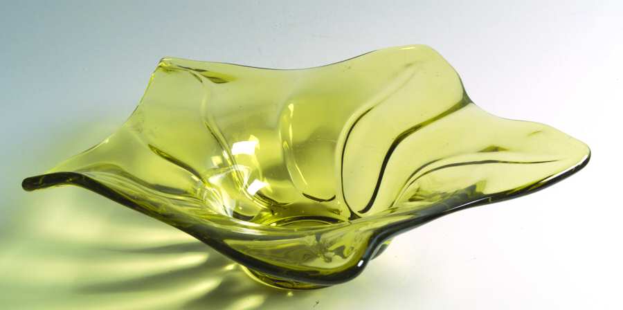 American Way Green (Charteuse, Line 71) 13" Flared Bowl by Duncan & Miller-1
