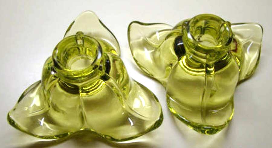 American Way Green (Charteuse, Line 71) Single Light Candlestick by Duncan & Miller-1