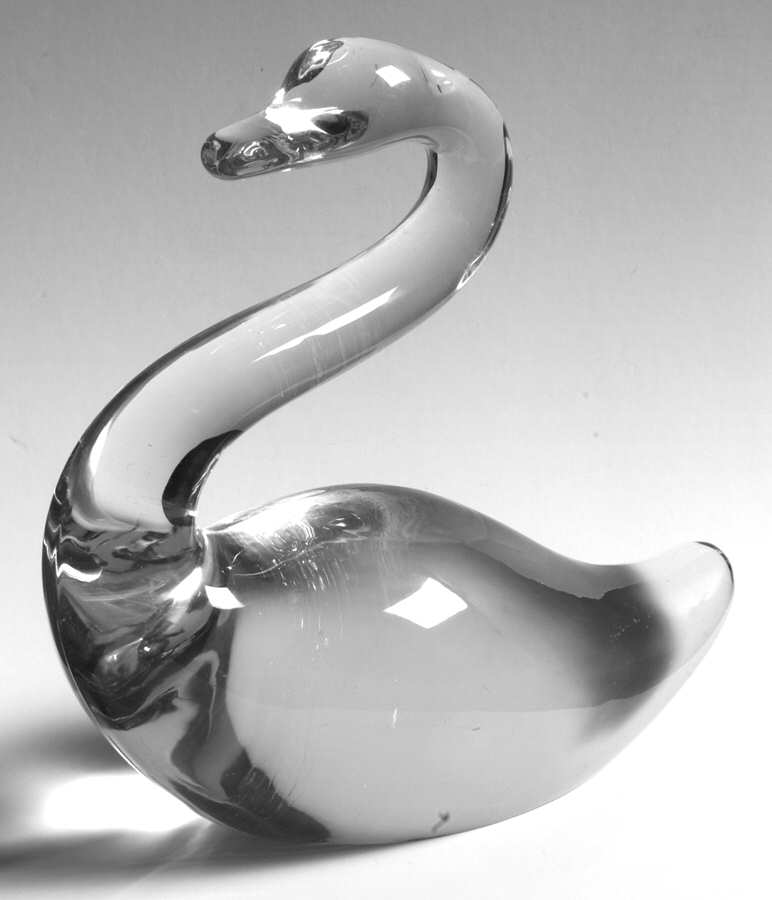 Pall Mall Clear 6" Solid Swan by Duncan & Miller-1