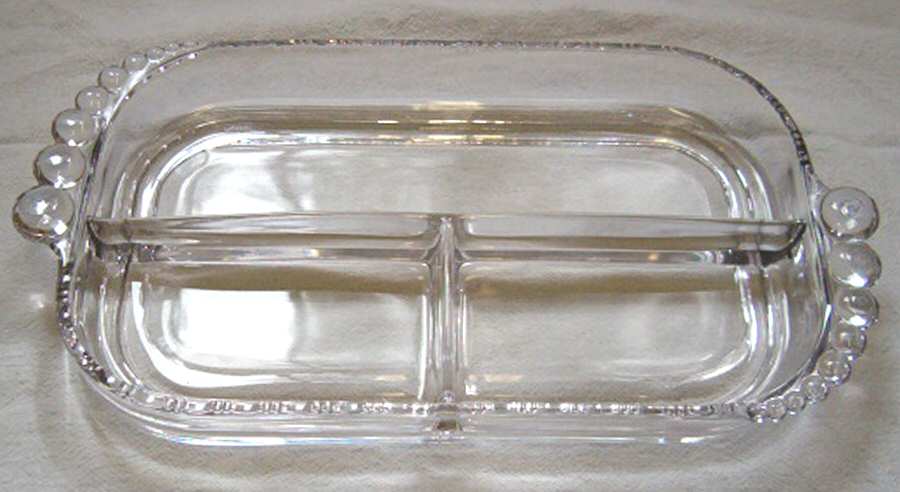 Pall Mall Clear 13" Oblong 3 Part Celery/Relish by Duncan & Miller-1