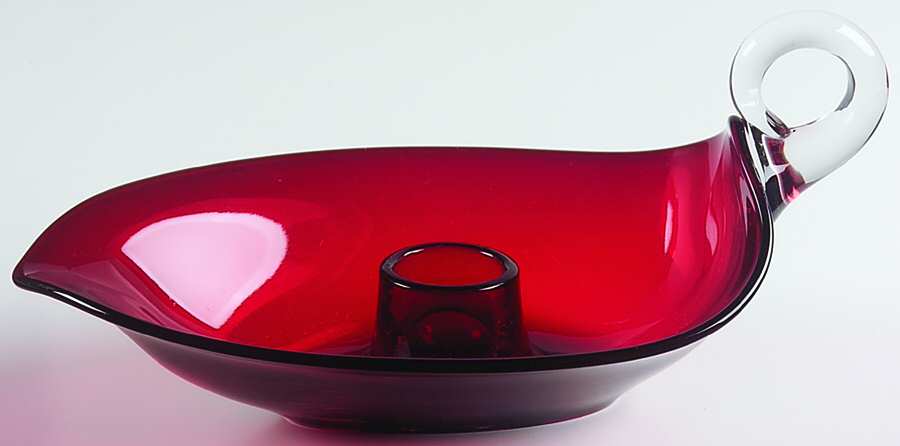 Pall Mall Ruby Chamber Candlestick by Duncan & Miller-1