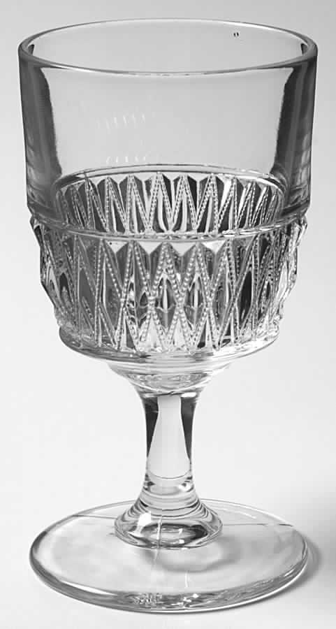 Beaded Dart Band Water Goblet by Duncan & Miller-1