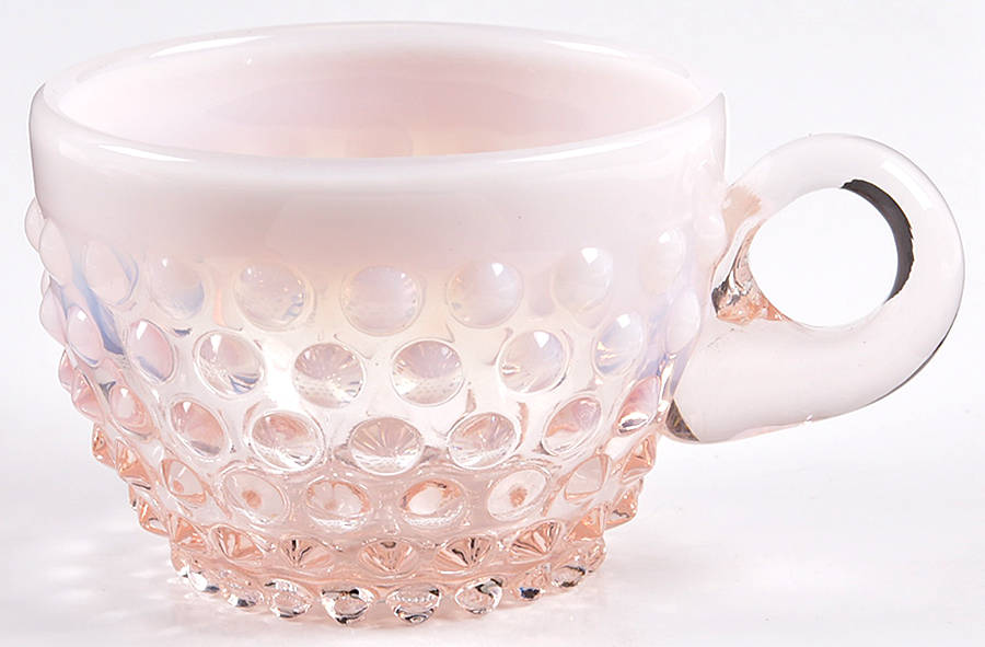 Hobnail Pink (Opalescent) Punch Cup by Duncan & Miller-1