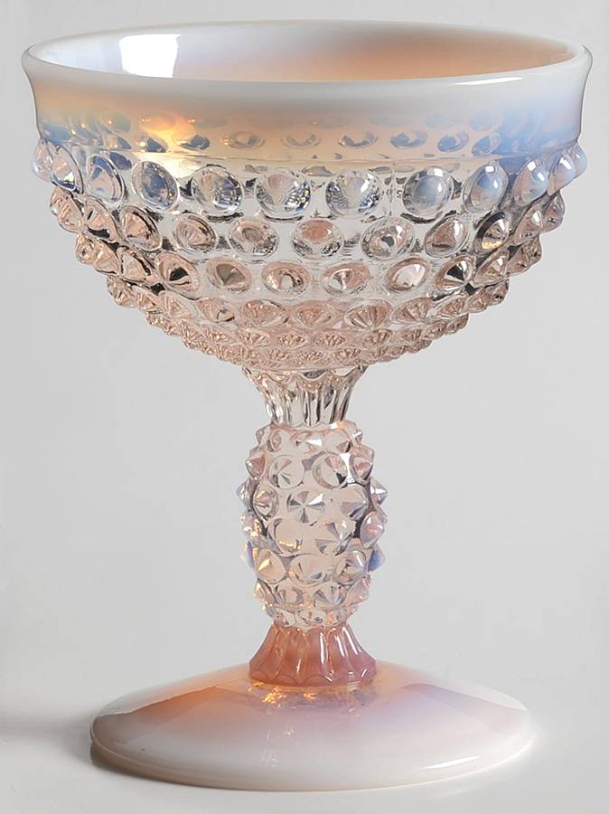 Hobnail Pink (Opalescent) Champagne/Tall Sherbet by Duncan & Miller-1