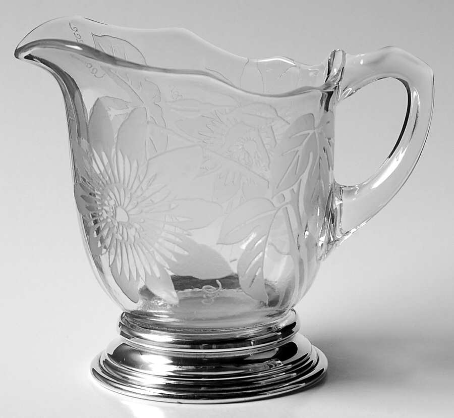 Passion Flower Sterling Base Creamer by Duncan & Miller-1