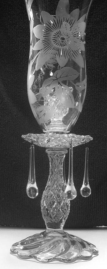 Passion Flower Hurricane Lamp, Globe Only by Duncan & Miller-1