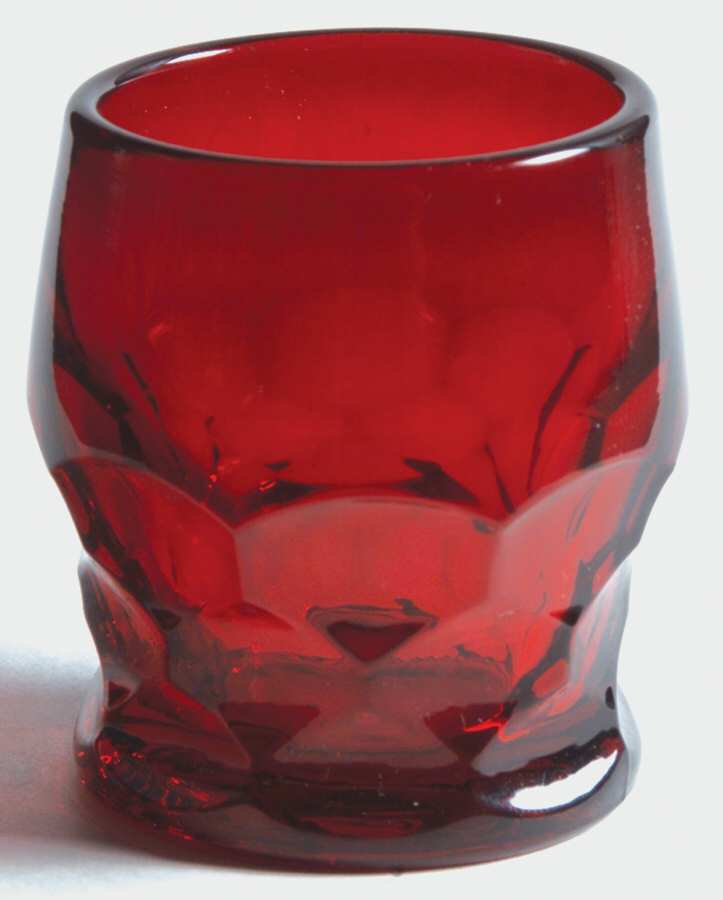 Georgian Ruby Whiskey Glass by Duncan & Miller-1