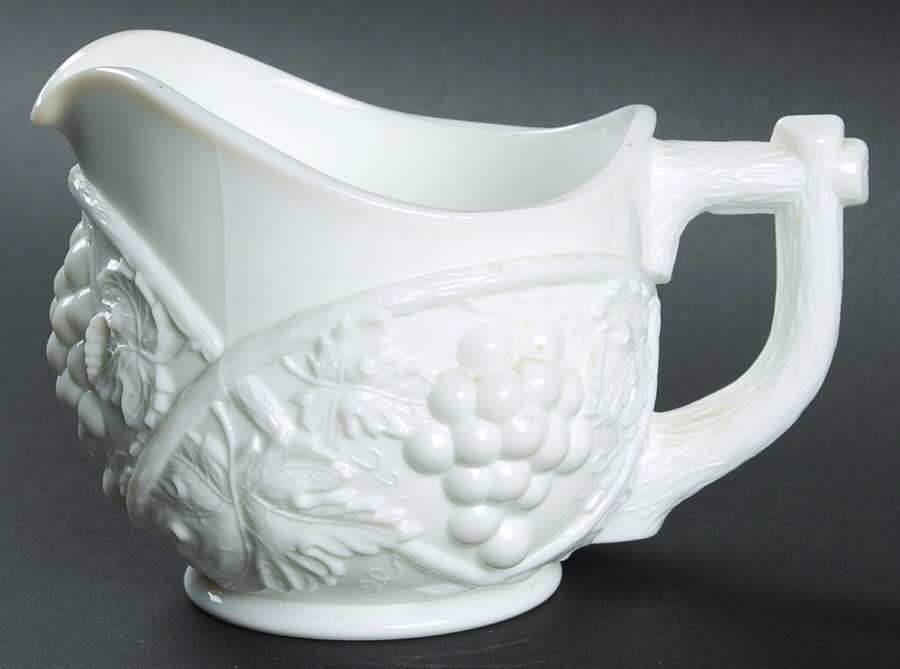 Grape Milk Glass Creamer by Duncan & Miller-1