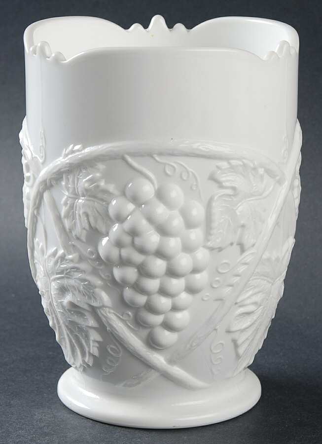 Grape Milk Glass 6" Flower Vase by Duncan & Miller-1