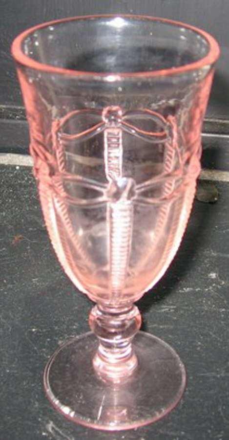 Ribbons and Bows Pink Juice Glass by Duncan & Miller-1