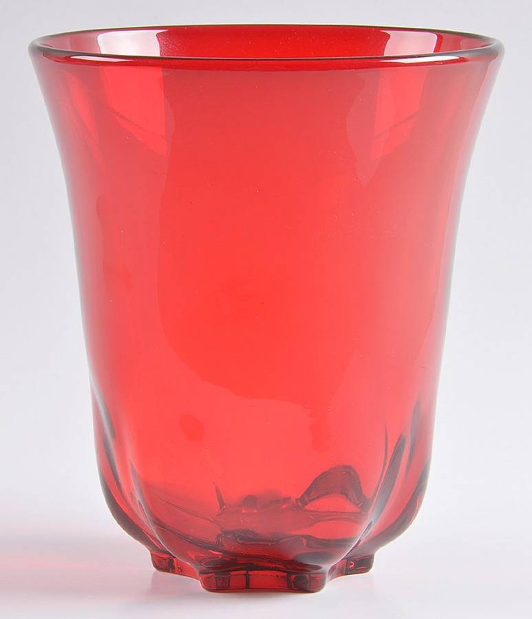 Canterbury Ruby 6" Flower Vase by Duncan & Miller-1