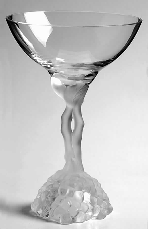Hydrangea Frosted Champagne/Tall Sherbet by Dorothy Thorpe-1