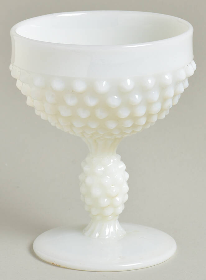 Hobnail Milkglass Champagne/Tall Sherbet by Duncan & Miller-1