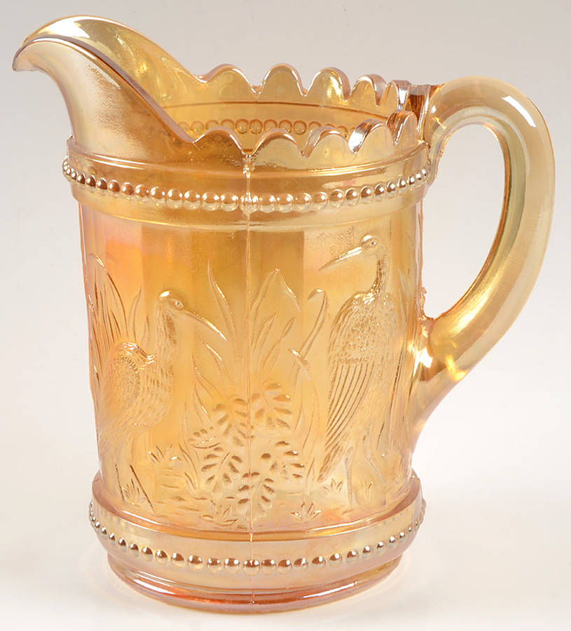 Stork and Rushes Marigold 44 Oz Pitcher by Dugan-1