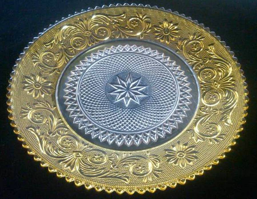 Sandwich Amber Flash 8" Salad Plate by Duncan & Miller-1