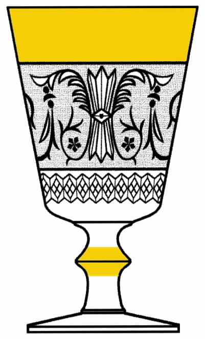 Sandwich Yellow Flash Water Goblet by Duncan & Miller-1