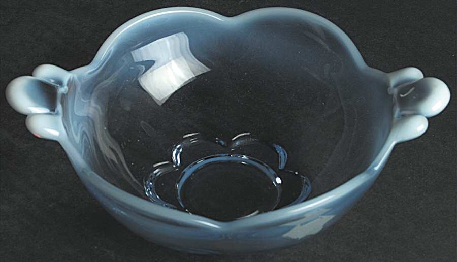 Canterbury Blue (Opalescent) 7"  Nappy by Duncan & Miller-1