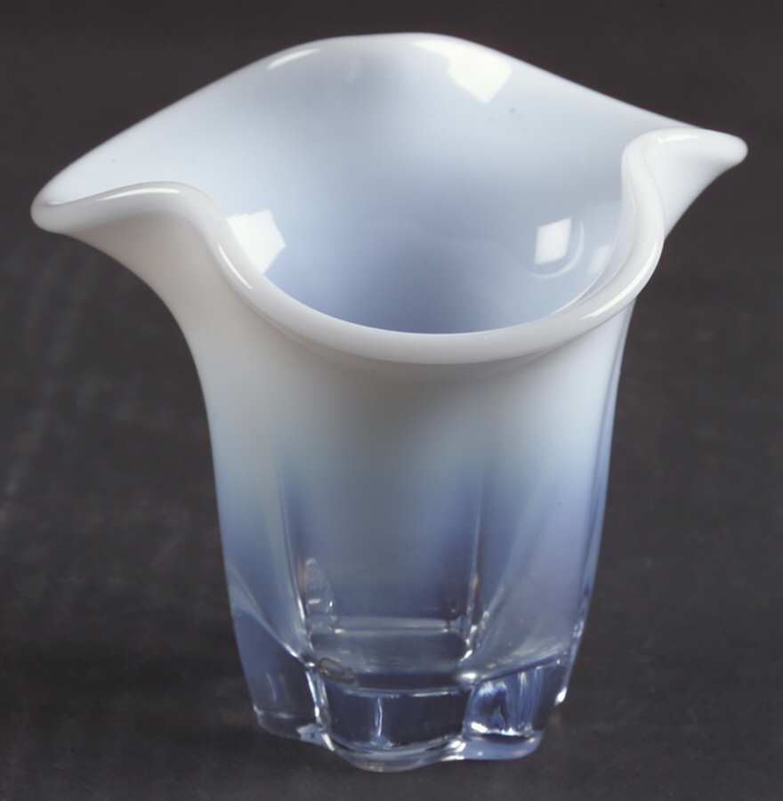 Canterbury Blue (Opalescent) 3" Cloveleaf Vase by Duncan & Miller-1