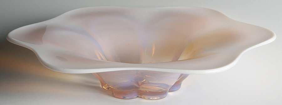 Canterbury Pink (Opalescent) 12" Gardenia Bowl by Duncan & Miller-1