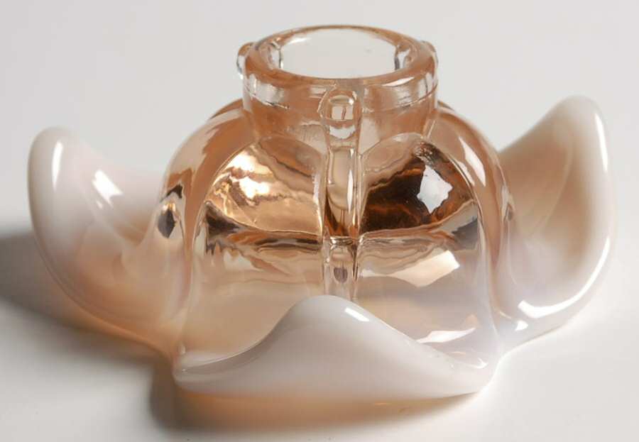 Canterbury Pink (Opalescent) 2" Single Light Candlestick by Duncan & Miller-1