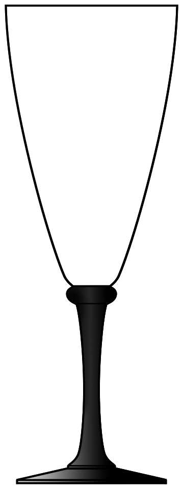 DHC1 Black (Black Ring, Black Glossy Stem) Water Goblet by Daniel Hechter-1