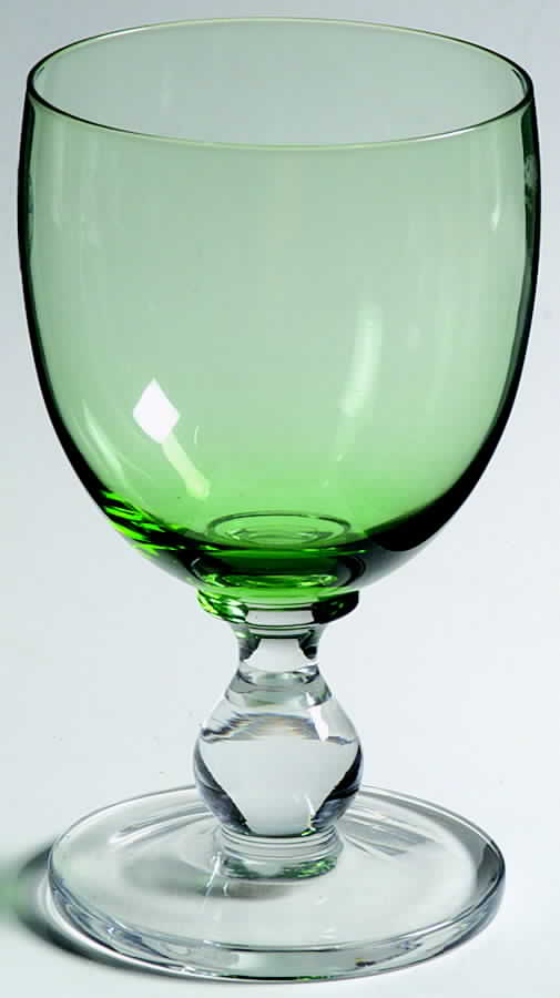Hanna Jade Green (Green Bowl, Clear Stem) Water Goblet by Dansk-1