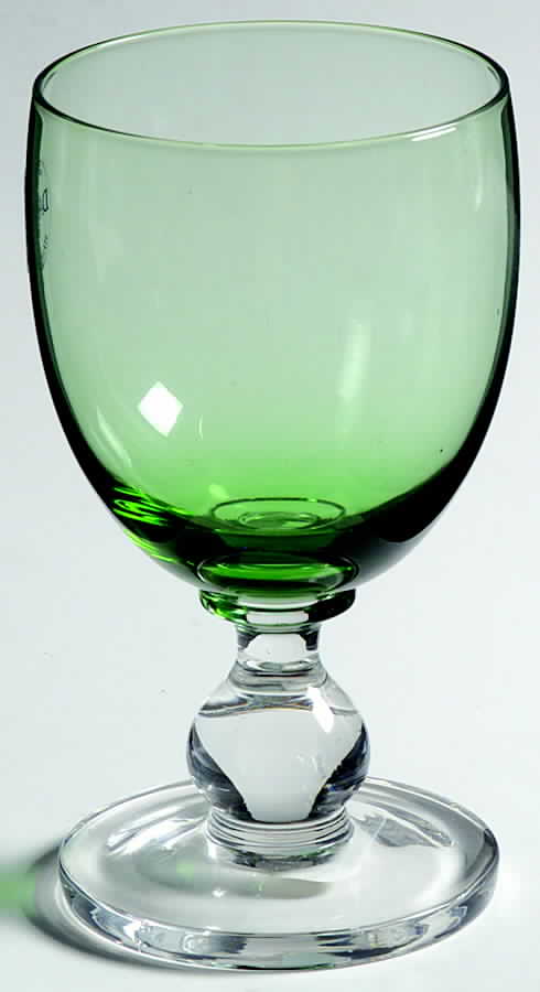 Hanna Jade Green (Green Bowl, Clear Stem) Wine Glass by Dansk-1