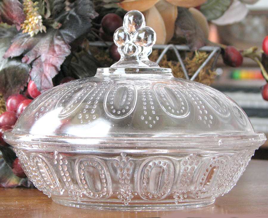 One Hundred and One (Clear) Round Covered Butter by Duncan & Miller-1