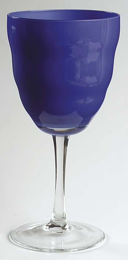 Rio Blue Water Goblet by Dansk-1