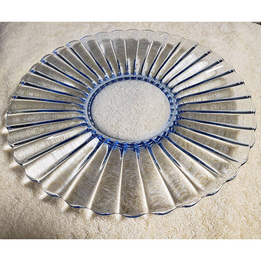 Radiance Light Blue 14" Sandwich Plate by Duncan & Miller-1