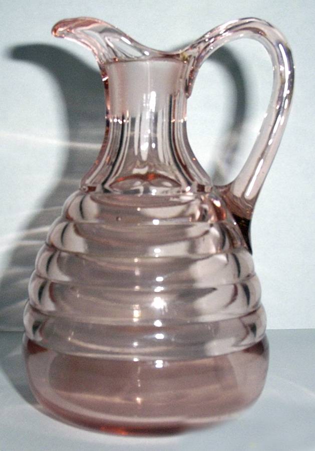 Ripple Pink Cruet No Stopper by Duncan & Miller-1