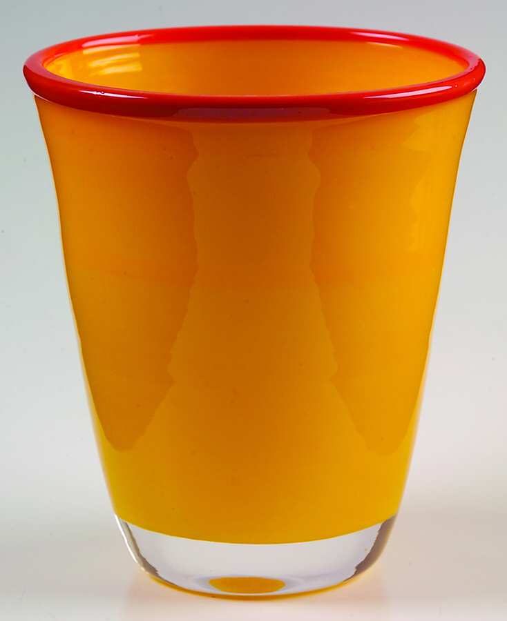 Borderline Yellow Orange (Yellow Body, Orange Rim) Double Old Fashioned by Dansk-1