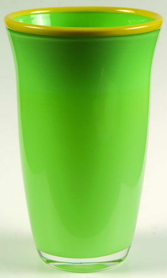 Borderline Green Yellow (Green Body, Yellow Rim) 16 Oz Flat Tumbler by Dansk-1