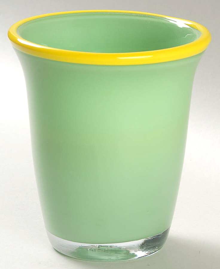 Borderline Green Yellow (Green Body, Yellow Rim) Double Old Fashioned by Dansk-1