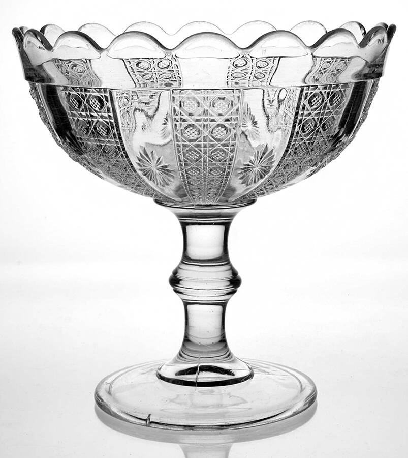 Cane & Rosette Round Compote (Height X Width) by Duncan & Miller-1
