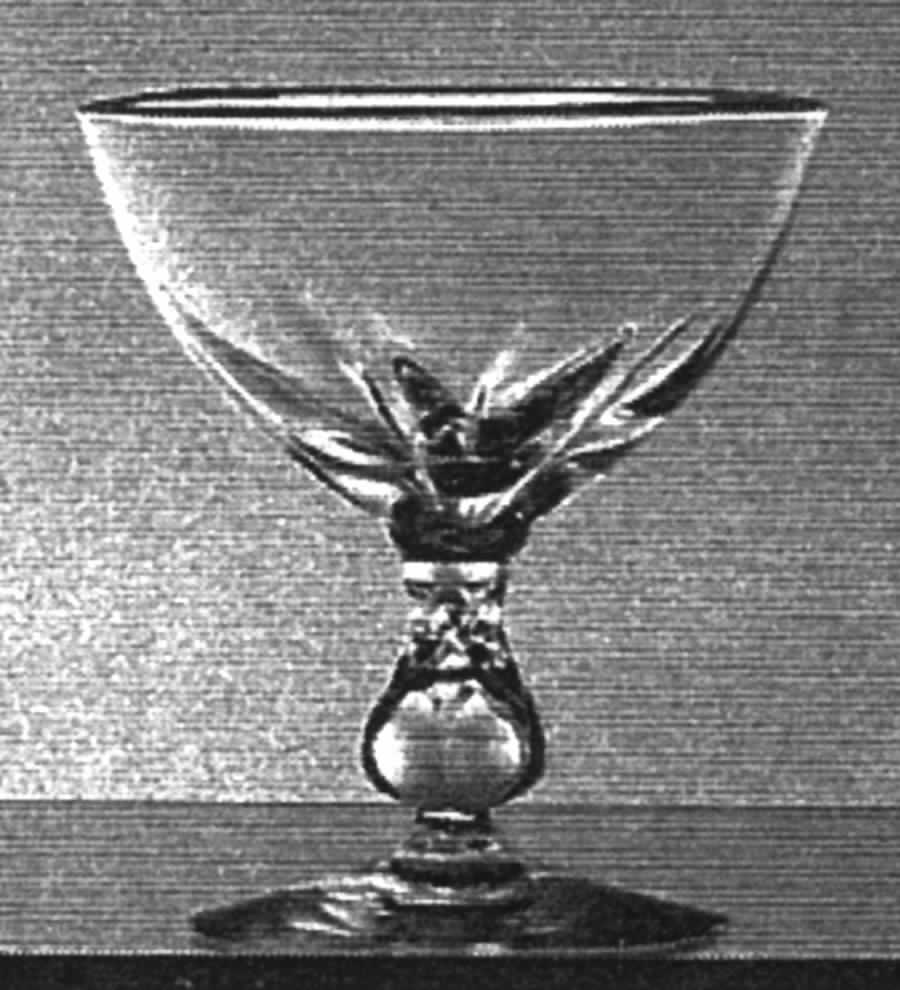 Canterbury (Blown Knob Stem) Champagne/Tall Sherbet by Duncan & Miller-1