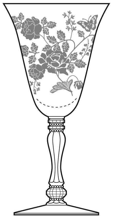 Charmaine Rose Water Goblet by Duncan & Miller-1