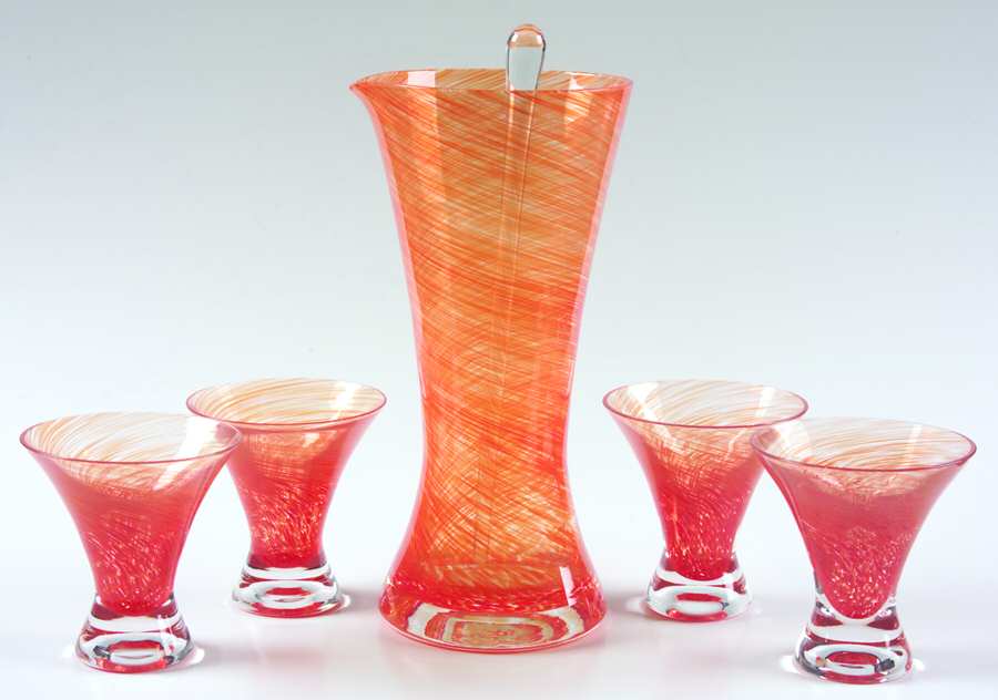 Orange Twist Cocktail Set (Pitcher 21 Oz & 4 Coctail Tumblers) by Dansk-1