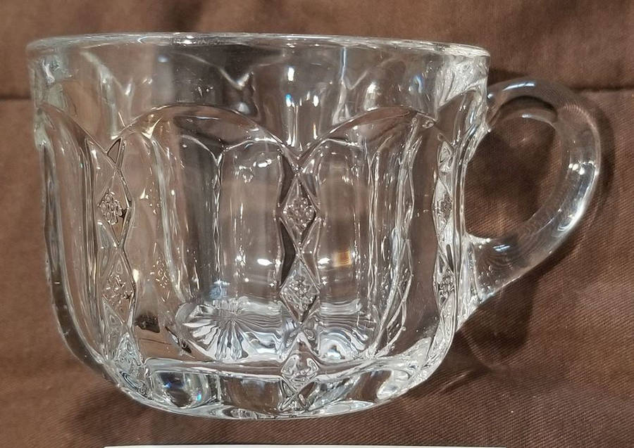 Diamond Ridge Clear Punch Cup by Duncan & Miller-1