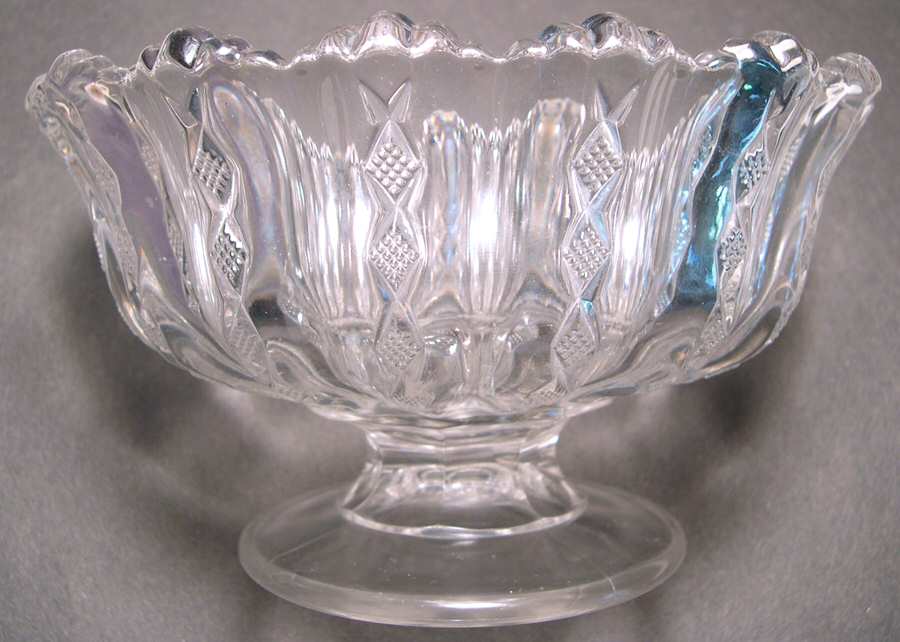 Diamond Ridge Clear Large Fruit Bowl by Duncan & Miller-1