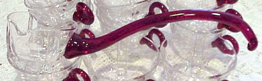Venetian Ruby Punch Ladle by Duncan & Miller-1