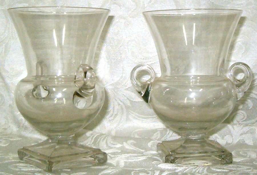 Grecian Square Base 5" 2-Handled Vase by Duncan & Miller-1