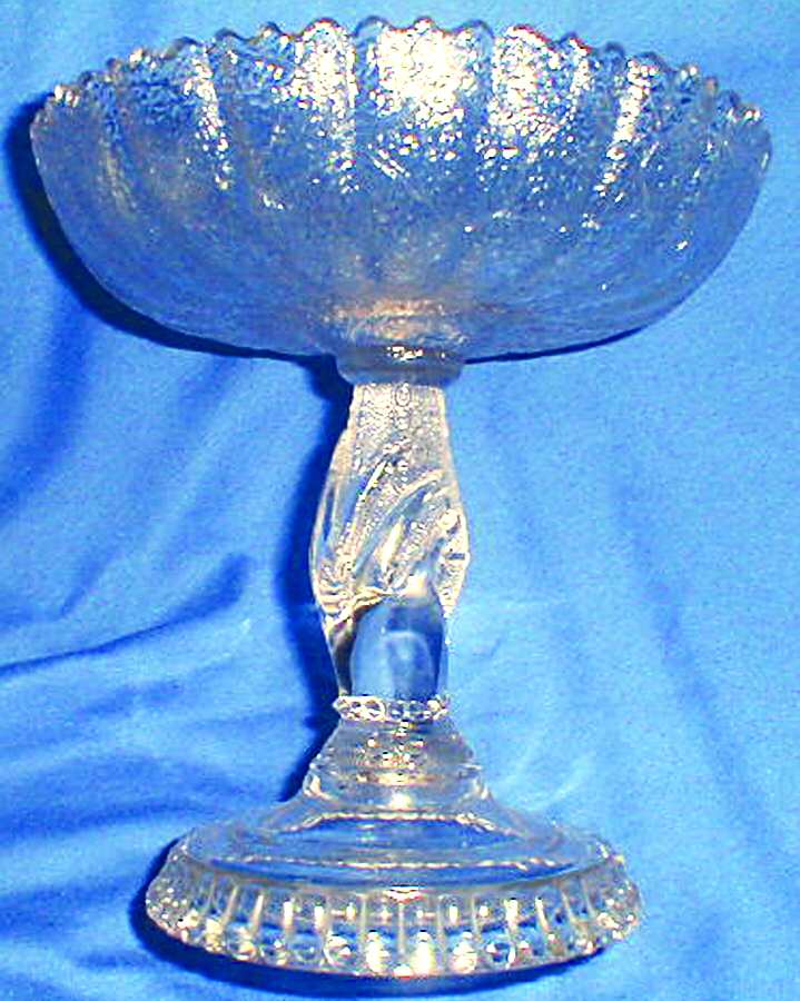 Tree of Life Clear Round Compote (Height X Width) by Duncan & Miller-1